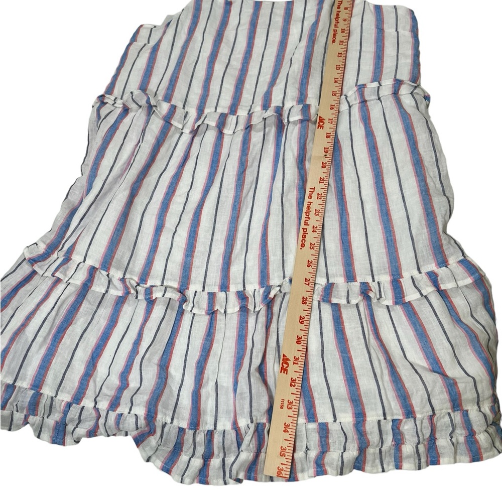 $198 Rails Sandy Tiered Dress in Tahiti Stripe size XL NWT Linen Rayon Cotton - Picture 14 of 16